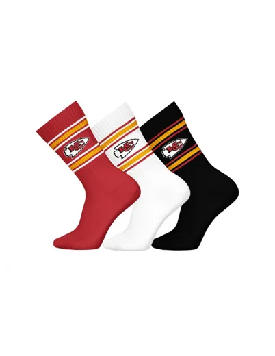 Kansas City Chiefs 3pk Crew Socks 39-42