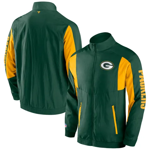 Green Bay Packers Woven Track Jacket S