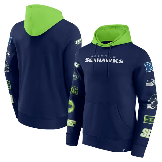 Seattle Seahawks Patched Out Fleece Hoodie 2XL