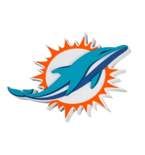 Miami Dolphins 3D FanFoam Super Size Wall Sign 14 x 15