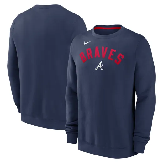 Atlanta Braves Nike Classic Twill Crew Neck Fleece 2XL