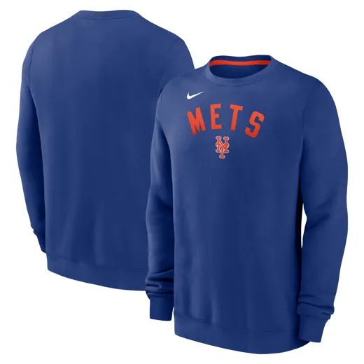 New York Mets Nike Classic Twill Crew Neck Fleece L