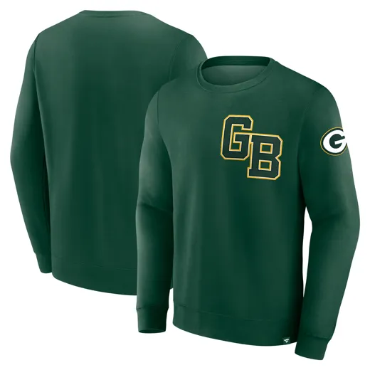 Green Bay Packers Varsity Letter Fleece Crew M