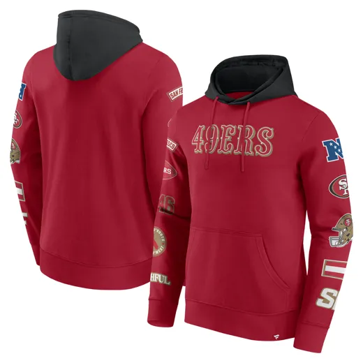 San Francisco 49ers Patched Out Fleece Hoodie 2XL