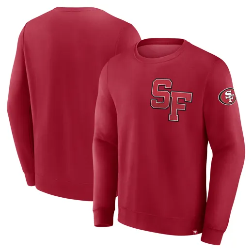 San Francisco 49ers Varsity Letter Fleece Crew L