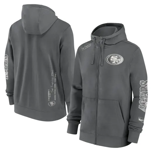 San Francisco 49ers Nike Full-Zip Fleece Hoodie 2XL