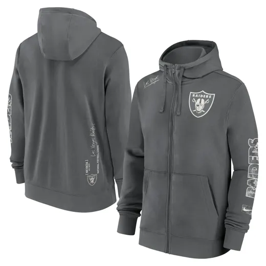 Las Vegas Raiders Nike Full-Zip Fleece Hoodie M